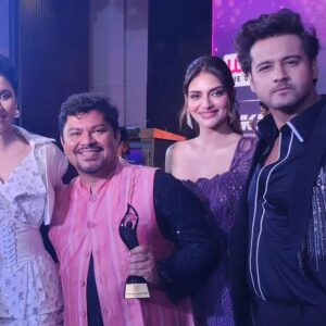 Ram Kamal Mukherjee Instagram - I am extremely happy to receive the Pride of Bengal Award from IWMBuzz first edition of Bengal's Most Stylish Award at Fairfield Marriott. 
My heartfelt thanks to founder and editor Siddhartha Laik and his team IWMBuzz for creating this massive impact in Bengal with their first ever style event! 
I'd like to thank actor Nusrat Jahan and media baron Dr. Anurag Batra for doing the honours on stage and making me feel so special. 🧿🙏❤️

My styling courtesy:
Jacket: Fab India, Mumbai
Jeans: Calvin Klein
Lucknow Chikan kurta: Anita Dongre's
Watch: Kenneth Cole
Footwear: Versace Medusa Biggie Slides
Perfume (not visible) Gucci
Hair: Jawed Habib

@iwmbuzz @siddharthalaik @anuragbatrayo @nusratchirps @rukminimaitra @senguptajisshu @ninichinismamma @srijitmukherji @ankush.official @prosenstar @rituparnaspeaks @subhojitghosh25 @i_sauravdas @sujoyneel @iman_chakraborty @yashdasgupta @totaroychoudhury @moupia @kingblueindro @mukherjeesarbani