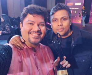 Ram Kamal Mukherjee Instagram - I am extremely happy to receive the Pride of Bengal Award from IWMBuzz first edition of Bengal's Most Stylish Award at Fairfield Marriott. 
My heartfelt thanks to founder and editor Siddhartha Laik and his team IWMBuzz for creating this massive impact in Bengal with their first ever style event! 
I'd like to thank actor Nusrat Jahan and media baron Dr. Anurag Batra for doing the honours on stage and making me feel so special. 🧿🙏❤️

My styling courtesy:
Jacket: Fab India, Mumbai
Jeans: Calvin Klein
Lucknow Chikan kurta: Anita Dongre's
Watch: Kenneth Cole
Footwear: Versace Medusa Biggie Slides
Perfume (not visible) Gucci
Hair: Jawed Habib

@iwmbuzz @siddharthalaik @anuragbatrayo @nusratchirps @rukminimaitra @senguptajisshu @ninichinismamma @srijitmukherji @ankush.official @prosenstar @rituparnaspeaks @subhojitghosh25 @i_sauravdas @sujoyneel @iman_chakraborty @yashdasgupta @totaroychoudhury @moupia @kingblueindro @mukherjeesarbani