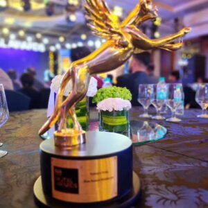 Ram Kamal Mukherjee Instagram - "গুঞ্জন" এ নয়, সৃজন এ বিশ্বাসী... 

My heartfelt gratitude to IWMBuzz #DigitalAwards Season 6, for honouring me with the prestgious "Pride of the Nation" for my contribution to digital cinema from Cakewalk to Ek Duaa I feel this is a teamwork, and I share this award with everyone who worked so hard. I am glad to have received this award amidst the presence of Bollywood stalwarts like Manoj Bajpayee, Sushmita Sen, Jackie Shroff, Randeep Hooda, Bobby Deol and Kajol. Along with all digital bigwigs, makers, influencers, and content creators. Thank you, Siddhartha Laik and team, for putting up this show. 

I would like to thank my lil brother and internationally acclaimed designer Saurav Ghosh for creating this customised outfit for this special occasion. 🧿🥰🕉🙏

#JaiSantoshiMaa @siddharthalaik @iwmbuzz @sushmitasen47 @sauravghoshaccessories @tajhotels