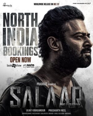 Ramachandra Raju Instagram - The wait is over 💥

Bookings now open for #SalaarCeaseFire across North India
🎟️ https://linktr.ee/Salaar_Tickets

#Salaar #Prabhas #PrashanthNeel @PrithviOfficial @shrutihaasan @VKiragandur @hombalefilms #HombaleMusic @IamJagguBhai sriyareddy @garuda_ram_official @RaviBasrur @bhuvangowda84 @vchalapathi_art @anbariv @SalaarTheSaga 

#SalaarCeaseFireOnDec22