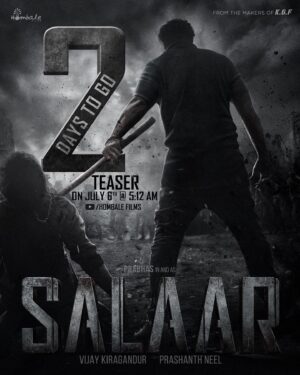 Ramachandra Raju Instagram - 2 Days until the reign of #Salaar begins!

#SalaarTeaser on July 6th at 5:12 AM 🔥
🔗 bit.ly/HombaleFilms

#SalaarTeaserOnJuly6th

@actorprabhas #PrashanthNeel @therealprithvi @hombalefilms #VijayKiragandur @iamjaggubhai_ @shrutzhaasan @sriya_reddy @hombalegroup @bhuvanphotography @ravibasrur @shivakumarart @chalapathi477 @anbariv_action_director @kishorekotumphotography @salaarthesaga