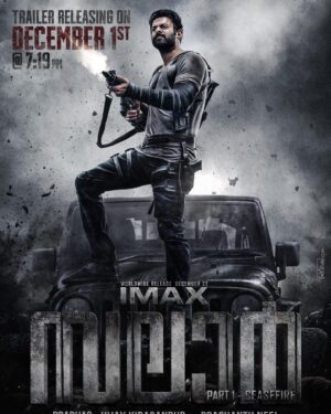 Ramachandra Raju Instagram - Gear up for an Explosive celebrations💥 Experience the biggest action saga in @imax, #Salaar in theatres from December 22nd.

#SalaarCeaseFire @actorprabhas #PrashanthNeel @therealprithvi @hombalefilms @vkiragandur @shrutzhaasan @iamjaggubhai_ @sriya_reddy @garuda_ram_official @actorsimha @hombalegroup @bhuvanphotography @ravibasrur @shivakumarart @chalapathi477 @anbariv_action_director @kishorekotumphotography @salaarthesaga

#SalaarCeaseFireOnDec22
