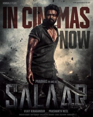 Ramachandra Raju Instagram - Experience the epic action saga, #SalaarCeaseFire at your nearest cinemas from TODAY 🔥

#Salaar @actorprabhas #PrashanthNeel @therealprithvi @hombalefilms @vkiragandur @chaluvegowda @shrutzhaasan @iamjaggubhai_ @sriya_reddy @garuda_ram_official @actorsimha @hombalegroup @ravibasrur @bhuvanphotography @chalapathi477 @anbariv_action_director @kishorekotumphotography @kirtan.nadagouda @salaarthesaga