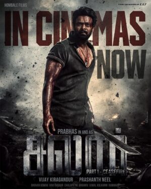 Ramachandra Raju Instagram - Experience the epic action saga, #SalaarCeaseFire at your nearest cinemas from TODAY 🔥

#Salaar @actorprabhas #PrashanthNeel @therealprithvi @hombalefilms @vkiragandur @chaluvegowda @shrutzhaasan @iamjaggubhai_ @sriya_reddy @garuda_ram_official @actorsimha @hombalegroup @ravibasrur @bhuvanphotography @chalapathi477 @anbariv_action_director @kishorekotumphotography @kirtan.nadagouda @salaarthesaga