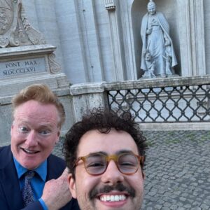 Ramy Youssef Instagram - courtside at the pope!!