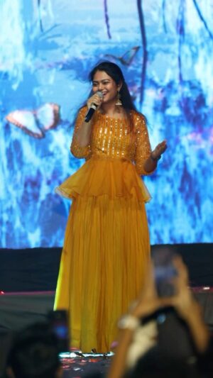 Ramya Behara Instagram - It has been such a joy to sing for  @sintillashunzatvnrvjiet ❤️ 

Outfit by @kowshiki_couture 
Edit by @swipeupproductions