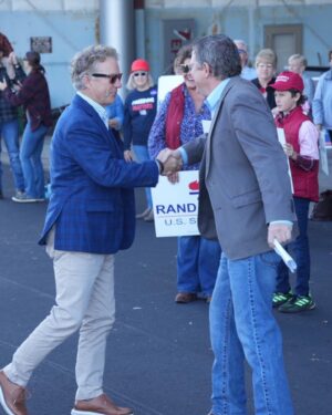 Rand Paul Instagram - Kicked the day off bright and early in Ashland! Thanks @repthomasmassie for getting the crowd fired up and ready for victory tomorrow! If you were in Ashland with @repthomasmassie, @KelleyAshbyPaul, and me, be sure to tag us in your photos!