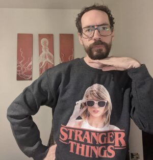 Randy Havens Instagram - Am I wearing a bootleg Taylor Swift/Stranger Things sweater for #StrangerThingsDay
YES YES I AM