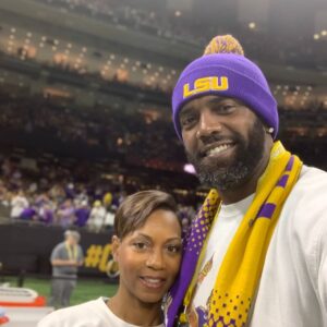 Randy Moss Instagram - @mrslyd84 @mariataylor @tigo_moss @kevinfaulkpats Thank u for a great weekend LOUISIANA!!#gotigahs#nationalchamps🏆