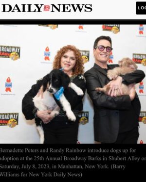 Randy Rainbow Instagram - Bernadette Peters appreciation post! 🎂 Happy Birthday to one of the greatest performers of all time, easily the most important stagedoor conquest of my teenage years, my friend @officialbernadettepeters. Love, RR (and Tippi too 🩷🐾)