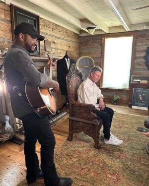Randy Travis Instagram - Had so much fun shooting something special with @tonyjacksonmusic this morning! Out at Johnny & June Cash’s house in Bon Aqua, TN.