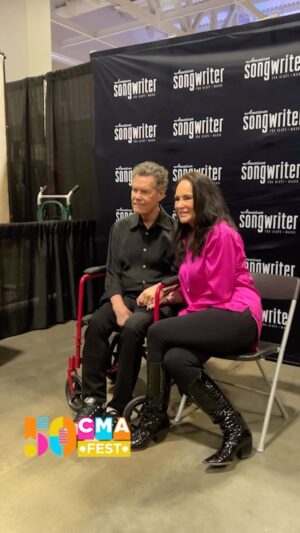 Randy Travis Instagram - It was an honor having Randy Travis at our booth! 
.
.
.
#cmafest #cmafest2023 #randytravis #songwriting