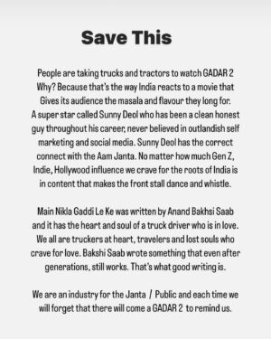 Rashmi Virag Instagram - #gadar2 #RashmiViragQuotes