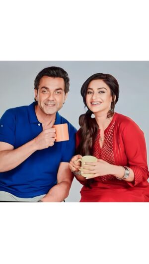Rati Pandey Instagram - Was an honour and pleasure sharing the screen with the most humble man @iambobbydeol 
.
.
.
.
#adshoot #ratipandey #bobbydeol #tmtsariya #instapost