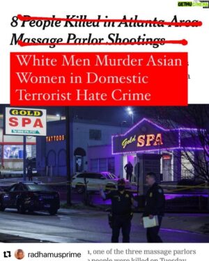 Raúl Castillo Instagram - #Repost @radhamusprime with @make_repost
・・・
Bigger injustices....aka #domesticterrorism #whitesupremacy #protectasianlives #protectourasiancommunities #protectourasianbrothersandsisters 

Thanks for posting @adamadelphine and many thanks for FIXING this @browngirlcurator 

#Repost @browngirlcurator with @make_repost
・・・
Had to fix the @nytimes headline. I need the media to call this like it is. This is DOMESTIC TERRORISM. This is a hate crime. This is White Supremacy. This needs to stop. 

We need to stop pretending, as we have for centuries, that these crimes are the work of “lone wolves” or “bad individuals” the are crimes BORN OF OUR CULTURE. Of our own White Supremacist foundation. Fostered by us. 
A cop who murders an unarmed Black woman isn’t just a “bad cop” he’s part of a system. 
A young white male who opens fire in a salon targeting E.Asian women isn’t just an unstable individual (get that narrative out the window too), he’s part of a system. 
A young while mail who murders nine Black worshipers in a church isn’t just a singular perpetrator of a hate crime, he is part of a system that fostered that thought. 

None of this is to say that these terrorists are not guilty- they are in fact the most guilty and despicable. But we need to be willing and capable to acknowledge that these hate crimes are not isolated incidents. That we have white supremacists and xenophobic tendencies baked into the heart of our nation.
