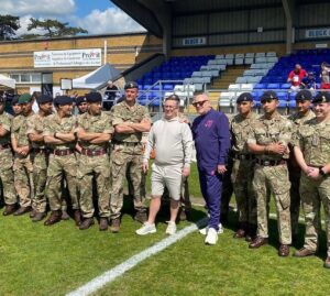 Ray Winstone Instagram - Fabulous day yesterday at the Steve Dukes charity day for Essex and Herts air ambulance. Amazing turn out from the fans and players. Congratulations to Steve and family for once again putting together this fantastic event and a special thank you Rod and Penny for their support.
Steve has raised over £200k up to now with the help of the local people 🙏

And a special shout out to the RAF boys who did the honours on the day 🇬🇧