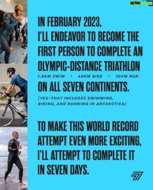 Raymond Braun Instagram - Beyond excited and grateful to announce the World Triathlon Challenge. 7 Triathlons. 7 Continents. 7 Consecutive Days. All to raise awareness for mental health resources.

777-challenge.com

January 31, 2023 - February 6, 2023
