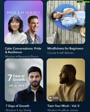 Raymond Braun Instagram - Honored to collaborate with @Calm, the world’s top mental health app, on a variety of projects to promote mental health, mindfulness, and wellbeing. 

Developing a mindfulness practice has been core to my own OCD recovery journey. Calm was the first resource my CBT therapist recommended when I started treatment in 2021. 

It was such a meaningful, full-circle moment to have Calm then sponsor my 7 triathlons on 7 continents in 7 days World Record to raise awareness for mental health, and to now include me as a voice in their app and community. 
 
I’m excited to share our most recent collaboration: I hosted a Calm Conversation with the incredible Dr. Moon to discuss resilience, self-compassion, community support, identity, and mental health for the LGBTQ  community during Pride season.

I’m grateful to Dr. Moon and the brilliant team at Calm for facilitating such a heartfelt, wide-ranging, and illuminating conversation. Thank you, Dr. Moon, for all your expertise and thought leadership making mental health more accessible and culturally relevant. I admire your work.

You can listen now in the Calm app. 💙 Let me know what you think and if you have any questions!