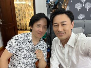 Raymond Lam Instagram - 謝謝 @aniuverygood 來探班，也祝阿牛生日快樂！🎂