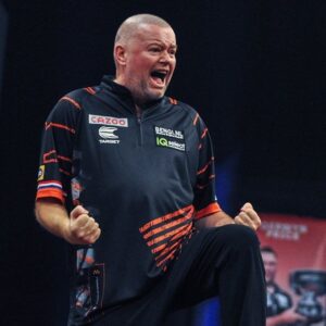 Raymond van Barneveld Instagram - 🗣️ Extremely happy with tonight’s win. 

It wasn’t easy but I’ve worked very hard and now it’s showing finally. Not easy having to play the world number 1 but it was a great game and Gezzy was gracious in defeat.

It is possible we might even meet again!
 
Still work to be done though. 

Thank you for the support from my sponsors and the Barney Army as always. 🐅 

@targetdarts 
@totodartkings 
@iqselectbv 
Bengi.Nl 
And tournament sponsors @cazoo

📷 @pvdarts180 
#pdcdarts #pdc #darts #gsod2022 #RvB #RaymondvanBarneveld #Barneyarmy