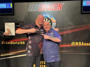 Raymond van Barneveld Instagram - Fantastic night organised by @modusdarts180 in York tonight 👍🏼

I won 4-1. Just saying 😉 was great to play Phil again 🎯 

Follow @modusdarts180 on instagram and X for future events 👍🏼 always a great night. 

#Darts #Exhibiton #York #rvb #barneyarmy #philthepowertaylor