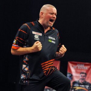 Raymond van Barneveld Instagram - 🗣️ What a Game - It was very close and not easy. Simon made me fight for it, he played really well. 

Pleased I got the win and making important steps in the right direction. 

Still more to be done but I am working hard and focused on my next match playing Gezzy - again! 

A day off tomorrow to recharge and back on Friday night. 

Thank you for the amazing support from the Barney Army as always. 🐅 

Thank you as always to my sponsors:

@targetdarts 
@totodartkings 
@iqselectbv 
Bengi B.V. 
and tournament sponsors @cazoo 

📸 @pvdarts180 

#pdcdarts #gsod2022 #darts #Barneyarmy #Rvb