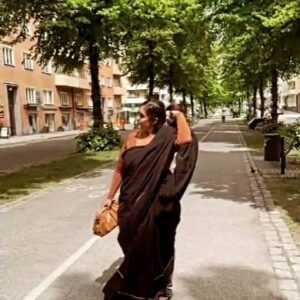 Rayyan Ibrahim Instagram - #brunch #Indianfood 
Saree by @ybq.designstudios