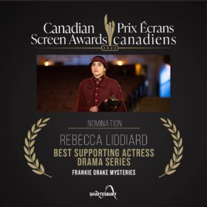 Rebecca Liddiard Instagram - One last hurrah!!!#frankiedrakemysteries was a very special part of my life. And I can’t ignore that this particular episode is one I co-wrote @petermitchell857 after three years of imagining where Mary was headed. Talk about going out with a bang!!! I am so excited and honoured our show will be recognized one more time 🙌@thecdnacademy #shaftesbury