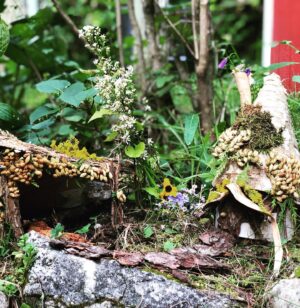 Rebecca Liddiard Instagram - We spent the weekend building affordable housing for the fairies. I really think they will like it. @alexansimp #fairyhouse