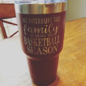 Rebecca Lobo Instagram - I now need the tumbler that says “We interrupt this basketball season to bring you family”.