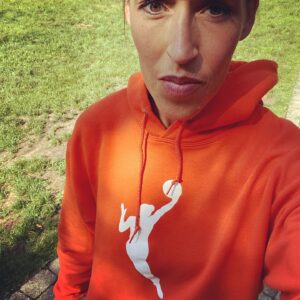 Rebecca Lobo Instagram - Repping the WNBA on the first day of the 2020 season. Catch the first game today at 12pm eastern on ESPN! #OrangeHoodie #InItForGood @espn @wnba