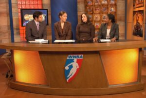 Rebecca Lobo Instagram - I’ve worked the @wnba draft each year since 2004 (first photo). The top 4 picks in that draft were @dianataurasi , @alanabeard , @nicole_powell_ucr and @lindsaywhalen . (@sbird10 joined us for the ‘04 Draft lottery —second photo. Note the folding tray table on the far left of the desk). Third photo is the 2005 Draft and the last one is 2024. Glad we upgraded the furniture.