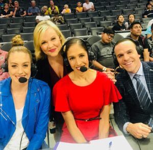 Rebecca Lobo Instagram - Tonight’s broadcast crew. MVP style.
