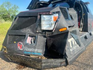 Reed Timmer Instagram - Very sadly, we hit a large deer in the Dominator 3 in Northwest Texas. Radiator leak and botched structurally. @jakescustomdiesel and @jackpotdispo please help lol