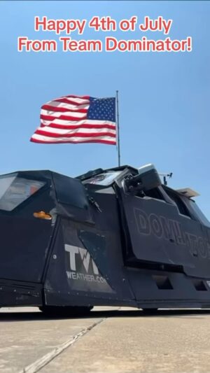 Reed Timmer Instagram - HAPPY JULY 4TH! Check out this incredible video of the Dominator 3 with Old Glory from Team Dominator #IndependenceDay @edgarthestormchaser