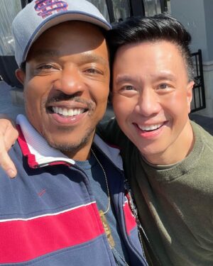 Reggie Lee Instagram - Griffin and Wu reporting for duty. Or margaritas. Happy Saturday!! @russoulhornsby #grimmreunion @nbcgrimm