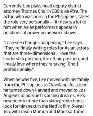 Reggie Lee Instagram - Doughnuts and pizza!! Thank you #EmmyMagazine @televisionacad and my new buddy @rtomashoff34 for talking about some of my favorite things in life : p 🍩🍕🕺. Photo by @bryangeli #AllRisefordoughnutsandpizza @allrisecbs @pipsoriginal