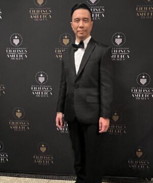 Reggie Lee Instagram - #aboutlastnight Man what a night @townhallnyc for the #TOFA Awards! What an honor to be honored among such an influential #Filipino community. Doctors, mayors, philanthropists, producers, designers, journalists, chefs and more. Seeking to bring visibility to our community and being able to get together and bridge ideas will only make us stronger and more powerful in our future ideas and endeavors.  As the second largest Asian American community in the United States, we are the least represented in the media.  It’s time to change that.  Our stories deserve to be seen and heard as part of the fabric of this great nation.  Let’s do this! Thank you #TOFA and @elton_lugay !  And thank you @theolivertolentino ,  a past awardee, for designing this crazy amazing tux for me.  What an honor to wear it for this event.  And thank you @janetrnepales for some of these photos.  Onward and upward.  Let’s go! 👊🏽👊🏽👊🏽🇵🇭🇵🇭🇵🇭