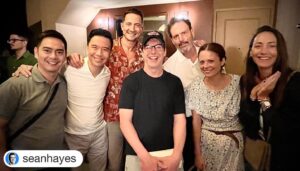 Reggie Lee Instagram - #TBT to having the privilege of experiencing our friend/boss/all-around wonderful human being @seanhayes ‘s brilliant, heart-wrenching, witty, transformational performance in #GoodNightOscar on Broadway. Thank you for an absolutely memorable night with this family.  If you haven’t seen it yet… RUN don’t walk. You have exactly 10 days left before the end of their run. Thank you @imtoddmilliner and @scotticenogle for making all this happen. And a big and well-deserved congrats to @seanhayes for your #TonyAward ! 🏆⭐️⭐️❤️@bryangeli  @mrsasharoiz @realbreeturner @clairecoffee #SilasWeirMitchell 

#Repost @seanhayes with @get.repost
・・・
What an absolute treat it was to see cast members from my company’s TV show, “Grimm”, come check out “Good Night, Oscar”, last night. It was so great to see this talented group again. ❤️ #Grimm #GoodNightOscar #ReggieLee #SashaRoiz #SilasWeirMitchell #ClaireCoffee #BreeTurner