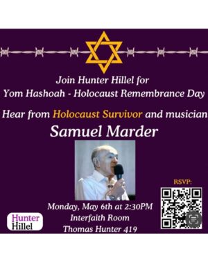 Regina Spektor Instagram - Today is Yom Hashoah- The Day of Remembrance. I had the pleasure of spending it at the Hunter College Hillel where my incredible friend Sam spoke about the dangers of prejudice and the importance of loving one another and being kind. It was touching and powerful to hear that outlook from someone who survived the worst of human darkness in the Holocaust… He left the camp an intact and loving human being- and continues to share humor and love wherever he goes. 

Sam shared his stories, philosophy and some of his poems with the young students who came to listen and to be together on a campus (like so many others) where they don’t feel so welcome or safe. 

After the talk they all had to leave. Because classes got cancelled. Because fellow Hunter students decided that The Day of Remembrance is somehow also The Day of Rage (this is not a joke). So they yelled horrible calls for terrorism and genocide and violence against the Jewish people outside the main entrance as we figured out a safe way to get Sam, in his 90’s and on a walker- to exit a University after speaking about the Holocaust. The irony wasn’t lost on anyone. And it hurt. 

So maybe I will ask for one thing. Please don’t make us remember alone. Even if you sit quietly for 60 seconds and close your eyes and remember the 6 million Jewish souls that were murdered- you’re doing something. And if you can- think of one small thing- anything you can do- to help Jewish people across the globe feel less scared, less alone, and less othered. Because there is ALWAYS more than one solution - no matter how much that gets rhymed and chanted and no matter how loud.

The solution is LOVE. 
Am Yisrael Chai 💙

Photos:
1. Sam on my left and Zalmen (musical director of the Yiddish Theater) on my right 
2. Poster for the talk - if you go to Hunter and you’re Jewish- go join the sweet people of Hillel! Thanks to everyone who put on this event and shone some light onto the dark 🔦🩵
3. Chants of hate vs. emotional Jews (yes. We all cried. You would have too if you’d just listened to a survivor speak and then needed to hide him from the Intifada crowd)
4. Sam with chocolate cake in the boogie down from earlier days 🎶🍫🍩🍪