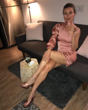 Rena Riffel Instagram - Saturday night in LA, all dressed up and no place to go, but I do have my balcony! @femmeluxefinery #dresses #dress #fashion #saturday #saturdayvibes #staysafe #shoes by @whowhatwear #luxegal