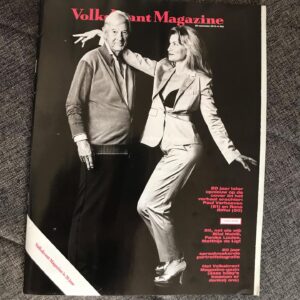 Rena Riffel Instagram - On Dutch newsstands this month! Director Paul Verhoeven and I recreating the @volkskrantmagazine cover from 1999🔥👔🎬#director #magazine #hardcopy #instablackandwhite #renariffel #paulverhoeven #showgirls