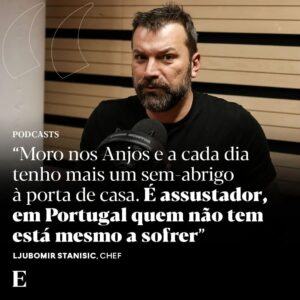 Renato Godinho Instagram - "Coração na Boca" é uma minissérie documental biográfica sobre o chef Ljubomir Stanisic. Do homem que se tornou miúdo, e que viveu a guerra em Sarajevo, ao sonho que comanda a vida, mesmo depois de se passar pelo inferno.

No 10.º episódio de “Na Realidade é Ficção”, Renato Godinho conversa com o chef Ljubomir Stanisic sobre o documentário "Coração na Boca", produzido e realizado por Mónica Franco. 

Ouça o episódio na íntegra nas plataformas habituais de podcasts e através do link na bio do @jornalexpresso

📷 @nunofox/Expresso

#podcast #narealidadeéficção #ljubomirstanisic #chef #portugal #guerra #sarajevo #minisserie #coraçãonaboca