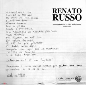 Renato Russo Instagram - Me lembro dos meus sonhos, e ainda não dormi... YouTube.com/RenatoRussoOficial 

#PlaylistClipes 
#ApóstoloSãoJoão 
#VivaRenatoRusso 
#RenatoRusso 
#LegiãoUrbanaProduções