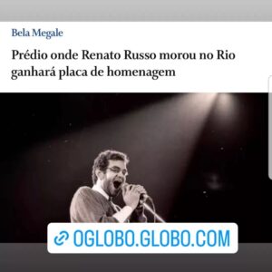 Renato Russo Instagram - Renato Russo homenageado.

Acesse o link:
https://oglobo.globo.com/blogs/bela-megale/post/2023/07/predio-onde-renato-russo-morou-no-rio-ganhara-placa-de-homenagem.ghtml
@jornaloglobo 
@colunabelamegale 
#renatorussovive