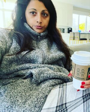 Reshma Shetty Instagram - My birthday started with coffee,carbs,,Ugg’s and pajamas ! My favorite start to the day . Two stag sightings , a ladybird on my leg and a Monarch butterfly fly by.  Progressed to a shower at some point and the finale with the love of my life and a gas  fire pit toast . #blessed #anotheryearolder