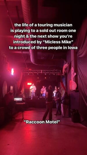 Rett Madison Instagram - Mike & his friends were so supportive during that show though 💗 honored to be introduced by a @raccoonmotel legend 🦝 #touringmusician #musicbusiness #singersongwriter #indiefolk