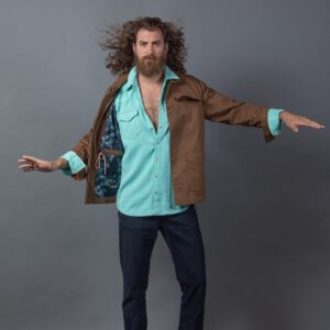Rhett McLaughlin Instagram - Album release week is finally here! “Human Overboard” drops this Friday. You can pre-save the full album now (link in bio). Doing that is a big help and shows the algorithm gods what they want to see. Also, listen when it drops on Friday and add to your playlists!

Huge thanks to the very talented @gregnewboldart for the cover art. I wanted him to bring to life the analogy that I’ve used repeatedly of “jumping ship” and I was blown away with the final product. Follow Greg on instagram to see his incredible work as well as his insightful tutorials. He’s the best!

And thanks to @annawebber for taking the photos that Greg used as a model for the final art. As you can see, I’m very adept at looking like I’m in water even when I’m not 😅