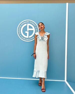 Rhianne Barreto Instagram - giorgio armani tennis classic w the baby sis 🎾🎾🎾🎾

#giorgioarmanitennisclassic 

wearing @lisa_thelabel & @margauxstudios

swipe for my challengers self tape x