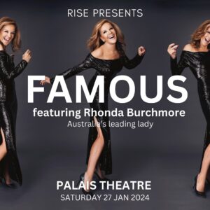 Rhonda Burchmore Instagram - We are thrilled to announce that the incredible @rhondaburchmore will be joining the show along with other top tier artists yet to be announced at the @palaistheatre on Saturday, 27th January!

This show is not just about entertainment; it’s an opportunity to support and nurture the next generation of artists. Many of the cast have already launched their professional careers in musicals, television and global entertainment events.

Tickets are still available via @ticketmasterau, but they’re selling fast! Don’t miss your chance to witness the magic of Australia’s leading players along side the next generation of artists. Book now #linkinbio

FAMOUS promises to be unforgettable evening for all ages.
